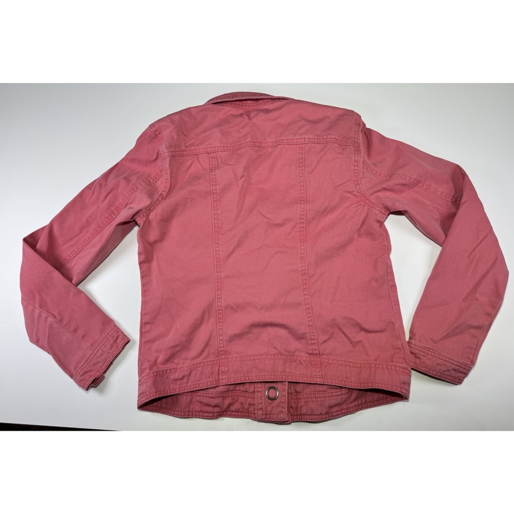 Maurices Pink Lightweight Snap Button Front Biker Military Jacket Womans Size XS - Picture 4 of 9